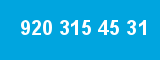 920 315 45 31 920 315 45 31